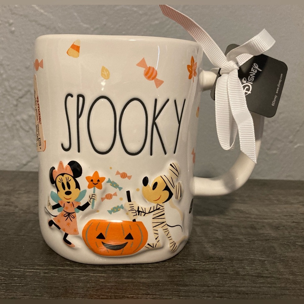 Rae Dunn Mickey and Minnie Halloween Coffee Mug